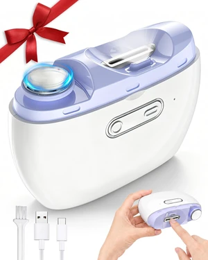 Electric Nail Clipper for Seniors & Adults, 2-Speed Automatic Nail Trimmer | Baby Electric Nail Clippers with Light & Scraps Storage, Rechargeable Nail Clipper & Polisher for, Purple Electric Nail Clipper for Seniors & Adults, 2-Speed Automatic Nail Trimmer | Baby Electric Nail Clippers with Light & Scraps Storage, Rechargeable Nail Clipper & Polisher for, Purple