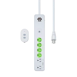 Indoor 6-Outlet Energy-Saving Strip with Wireless Remote,100-Foot RF Range, Expandable Remote Light Switch for Household Appliances, Includes one 3 Voltage Lithium Battery, 15A/1800W, UL Listed Indoor 6-Outlet Energy-Saving Strip with Wireless Remote,100-Foot RF Range, Expandable Remote Light Switch for Household Appliances, Includes one 3 Voltage Lithium Battery, 15A/1800W, UL Listed