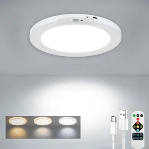 Motion Sensor Closet Light Indoor, Fast Charging Wireless Ceiling Light with Remote, Rechargeable Battery Operated Lights, Shower Light for Cabinet Bathroom Stairs Hallway Pantry 7.48 Inch Motion Sensor Closet Light Indoor, Fast Charging Wireless Ceiling Light with Remote, Rechargeable Battery Operated Lights, Shower Light for Cabinet Bathroom Stairs Hallway Pantry 7.48 Inch