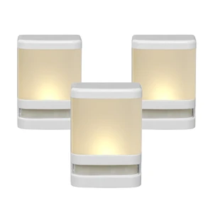 Battery Operated LED Deck & Stair Light, Motion Sensor, White, 3 Pack | Illuminates steps for safer nighttime footing, motion-activated, weatherproof, indoor or outdoor use, low glow mode, timer Battery Operated LED Deck & Stair Light, Motion Sensor, White, 3 Pack | Illuminates steps for safer nighttime footing, motion-activated, weatherproof, indoor or outdoor use, low glow mode, timer