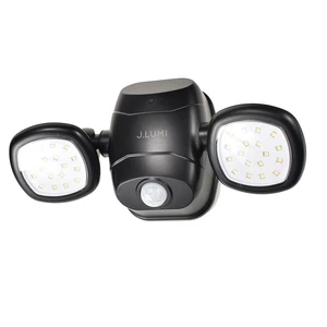 YCB2060 Battery Operated Motion Lights Outdoor, 2-Head LED 5000K Daylight Motion Sensor Security Light for Garage, Yard, or Shed, Weatherproof Exterior Light, Black YCB2060 Battery Operated Motion Lights Outdoor, 2-Head LED 5000K Daylight Motion Sensor Security Light for Garage, Yard, or Shed, Weatherproof Exterior Light, Black