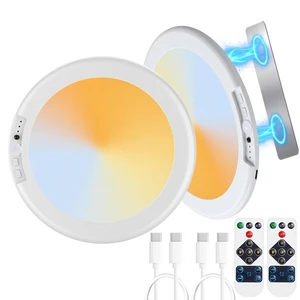 Rechargeable Motion Sensor LED Ceiling Light, 2 Pack for Closet | Remote control; Magnetic wireless mount; Indoor hallway pantry; Dimmable 3000K-6500K; 15/30/60Min timer; Dual USB-C charging Rechargeable Motion Sensor LED Ceiling Light, 2 Pack for Closet | Remote control; Magnetic wireless mount; Indoor hallway pantry; Dimmable 3000K-6500K; 15/30/60Min timer; Dual USB-C charging