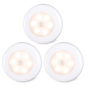 2.8 LED Motion Sensor Lights Indoor AAA Battery, 3 Pack Warm | Stick on Puck Light Battery Powered, Round Motion Activated Night Lamps, For Closet Stairs Under Cabinet Kitchen Pantry Shelf 2.8 LED Motion Sensor Lights Indoor AAA Battery, 3 Pack Warm | Stick on Puck Light Battery Powered, Round Motion Activated Night Lamps, For Closet Stairs Under Cabinet Kitchen Pantry Shelf