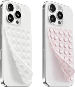(2 Pack) Suction Cup Phone Case Mount Double Sided, Clear & Light Pink | Silicone Sticky Phone Grip with Higher Suction Power for Cell Phone, Hands-Free Phone Accessories for Selfies and Videos (2 Pack) Suction Cup Phone Case Mount Double Sided, Clear & Light Pink | Silicone Sticky Phone Grip with Higher Suction Power for Cell Phone, Hands-Free Phone Accessories for Selfies and Videos