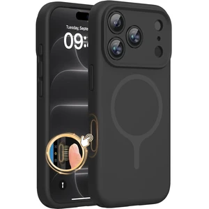 Magnetic for iPhone 18 Pro Case, Silicone, Black | Compatible with MagSafe, Soft Microfiber Lining,Shockproof Drop Protection Phone Case for 18 Pro Magnetic for iPhone 18 Pro Case, Silicone, Black | Compatible with MagSafe, Soft Microfiber Lining,Shockproof Drop Protection Phone Case for 18 Pro
