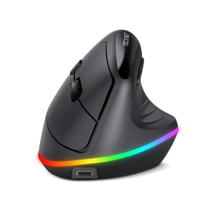 RGB Bluetooth Ergonomic Mouse Rechargeable Wireless Multi-Device | 11 LED Backlight Modes, 4800 DPI Adjustable, Optical Tracking, Bluetooth+USB, Vertical Ergo Mice for PC, Mac, Laptop, Black RGB Bluetooth Ergonomic Mouse Rechargeable Wireless Multi-Device | 11 LED Backlight Modes, 4800 DPI Adjustable, Optical Tracking, Bluetooth+USB, Vertical Ergo Mice for PC, Mac, Laptop, Black