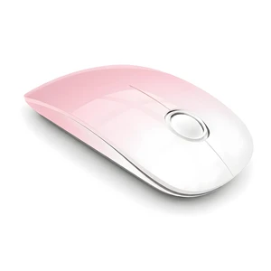 Wireless Mouse, Dual Bluetooth+2.4Ghz,Type C Charging,Pink Gradient | 3-Device Switching, Quiet slim rechargeable mouse, 1600 DPI, Portable for laptops, MacBook, iPad, office, study and travel Wireless Mouse, Dual Bluetooth+2.4Ghz,Type C Charging,Pink Gradient | 3-Device Switching, Quiet slim rechargeable mouse, 1600 DPI, Portable for laptops, MacBook, iPad, office, study and travel