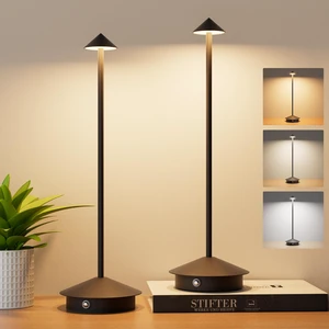 Cordless LED Table Lamps,Portable Battery Desk Lamp,2 Pack,Black | 6000mAh Rechargeable,3000K/4500K/6000K Touch Stepless Dimming,Aluminum IP54 Waterproof Wireless Lighting for Outdoor/Indoor Cordless LED Table Lamps,Portable Battery Desk Lamp,2 Pack,Black | 6000mAh Rechargeable,3000K/4500K/6000K Touch Stepless Dimming,Aluminum IP54 Waterproof Wireless Lighting for Outdoor/Indoor