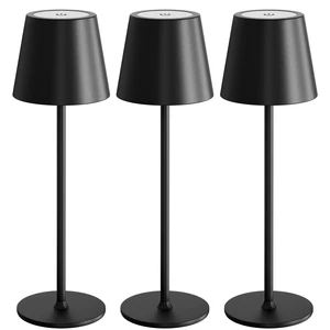 3 Pack Cordless Table Lamp Rechargeable 5000mAH Battery Operated Lights Touch Control LED Portable Desk Lamps 3 Color Dimming for Outdoor Coffee Bedroom Kitchen (Black) 3 Pack Cordless Table Lamp Rechargeable 5000mAH Battery Operated Lights Touch Control LED Portable Desk Lamps 3 Color Dimming for Outdoor Coffee Bedroom Kitchen (Black)