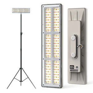 Portable Rechargeable LED Work Light with Tripod Stand, 10000mAh Battery Powered Dimmable Cordless Megnetic Camping Lamps for Sports/Car /Emergency/Garage/Fish Portable Rechargeable LED Work Light with Tripod Stand, 10000mAh Battery Powered Dimmable Cordless Megnetic Camping Lamps for Sports/Car /Emergency/Garage/Fish