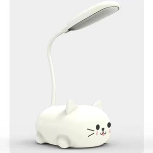 LED Desk Lamp for Kids,Cute Cat Lamp USB Rechargeable Reading Light | Portable LED Table Light, Flexible Gooseneck Eye-Care Cartoons Small Desk Lamp Girls Gifts (White) LED Desk Lamp for Kids,Cute Cat Lamp USB Rechargeable Reading Light | Portable LED Table Light, Flexible Gooseneck Eye-Care Cartoons Small Desk Lamp Girls Gifts (White)