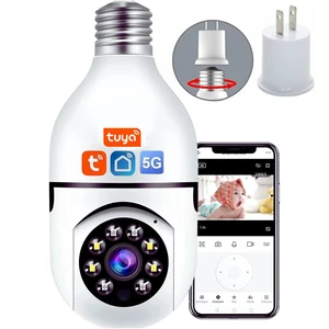 Light Bulb Security Camera, 5GHz 2.4GHz ,Degree Pan/Tilt Panoramic IP Security Camera, TUYA WiFi 1080P Smart Home Surveillance Cam with Motion Detection Alarm Night Vision Two Way Talk Indoor E27 Light Bulb Security Camera, 5GHz 2.4GHz ,Degree Pan/Tilt Panoramic IP Security Camera, TUYA WiFi 1080P Smart Home Surveillance Cam with Motion Detection Alarm Night Vision Two Way Talk Indoor E27