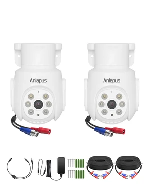 2Pack Pan Tilt Wired Security Cameras, 1080P 2MP Weatherproof Outdoor Indoor CCTV Camera with Audio, Human Vehicle Detection, Night Vision, Only Works DVR Surveillance System 2Pack Pan Tilt Wired Security Cameras, 1080P 2MP Weatherproof Outdoor Indoor CCTV Camera with Audio, Human Vehicle Detection, Night Vision, Only Works DVR Surveillance System