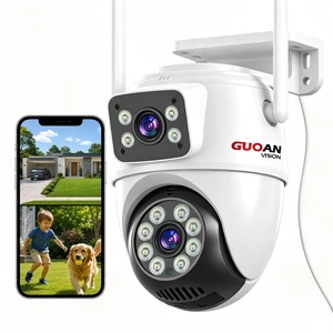 Dual Lens Security Camera Outdoor, 6MP 5GHz WiFi Cameras for Home Security Outside Camera,5G/2.4G Wifi, 135° Wide-Angle + 355° Pan 90° Tilt, Human Track, Color Night Vision, 2-Way Audio, Plug in Wired Dual Lens Security Camera Outdoor, 6MP 5GHz WiFi Cameras for Home Security Outside Camera,5G/2.4G Wifi, 135° Wide-Angle + 355° Pan 90° Tilt, Human Track, Color Night Vision, 2-Way Audio, Plug in Wired