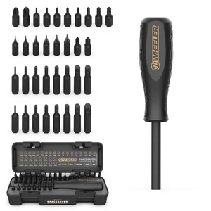 Space Saver Screwdriver Set with Magnetic Screwdriver Handle, Bit Assortment and Storage Case for Maintenance Space Saver Screwdriver Set with Magnetic Screwdriver Handle, Bit Assortment and Storage Case for Maintenance