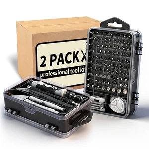 2-Pack Precision Screwdriver Set: 122 Magnetic Bits Electronics Repair Kit for Office Equipment Maintenance - Laptop, Computer & Peripherals, Bulk Supply for Repair Store, IT Departments, Business Use 2-Pack Precision Screwdriver Set: 122 Magnetic Bits Electronics Repair Kit for Office Equipment Maintenance - Laptop, Computer & Peripherals, Bulk Supply for Repair Store, IT Departments, Business Use