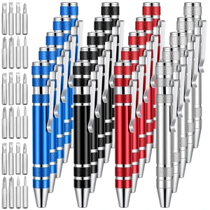 20 Pcs 8 In 1 Pocket Screwdriver Set, Pen Screwdriver Multitool | Small Pen Screwdriver Set with Magnetic Bits, Portable Magnetic Pen Screwdriver for Eyeglasses Phone Electronics Repair 20 Pcs 8 In 1 Pocket Screwdriver Set, Pen Screwdriver Multitool | Small Pen Screwdriver Set with Magnetic Bits, Portable Magnetic Pen Screwdriver for Eyeglasses Phone Electronics Repair