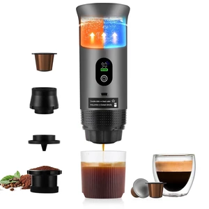 3-in-1 Portable Espresso Machine, 20 Bar Coffee Maker with LED Display | Real-Time Temp&Battery Indicator,Portable Coffee Maker Compatible with Ground Coffee & Capsules, for Travel,Home & Office 3-in-1 Portable Espresso Machine, 20 Bar Coffee Maker with LED Display | Real-Time Temp&Battery Indicator,Portable Coffee Maker Compatible with Ground Coffee & Capsules, for Travel,Home & Office