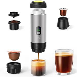 6-in-1 Portable Electric Espresso Machine20Bar SelfHeating camping coffee maker with 7500mA Battery,Display,compatible with Large/Small Capsules&Coffee Powder for Travel,Camping,Car&Office 6-in-1 Portable Electric Espresso Machine20Bar SelfHeating camping coffee maker with 7500mA Battery,Display,compatible with Large/Small Capsules&Coffee Powder for Travel,Camping,Car&Office