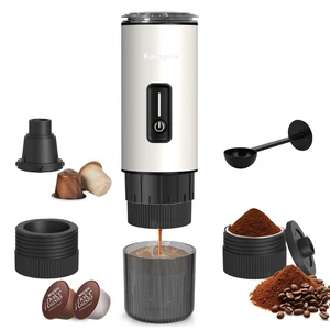 3-in-1 Portable Espresso Maker 20 Bar Self-Heating Stainless Steel Fits Ground Coffee & Nespresso Capsules USB-C Rechargeable for Camping Car Hiking Office 3-in-1 Portable Espresso Maker 20 Bar Self-Heating Stainless Steel Fits Ground Coffee & Nespresso Capsules USB-C Rechargeable for Camping Car Hiking Office