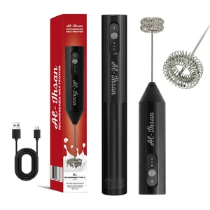 Milk Frother Handheld - USB Rechargeable Milk Frother with Protective Cover - 3 Speed Mode Electric Drink Mixer - Dual Stainless Spring Whisk Foam Maker for Coffee, Latte, Cappuccino, Matcha Milk Frother Handheld - USB Rechargeable Milk Frother with Protective Cover - 3 Speed Mode Electric Drink Mixer - Dual Stainless Spring Whisk Foam Maker for Coffee, Latte, Cappuccino, Matcha