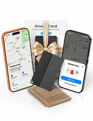 Wallet Tracker Card (iOS ONLY), 0.09 Ultra-Slim Smart Tracker, 5-Year Battery, Loud Sound, IP68 Waterproof, Bluetooth Locator for Wallet, Luggage, Passport, Backpack Wallet Tracker Card (iOS ONLY), 0.09 Ultra-Slim Smart Tracker, 5-Year Battery, Loud Sound, IP68 Waterproof, Bluetooth Locator for Wallet, Luggage, Passport, Backpack