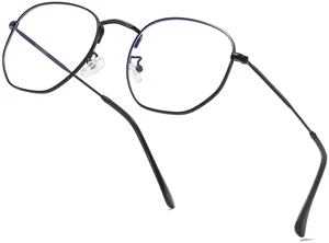 Hexagonal Metal Blue Light Blocking Glasses Anti Eye Strain for Digital Screens Lightweight Frame for Men Women Hexagonal Metal Blue Light Blocking Glasses Anti Eye Strain for Digital Screens Lightweight Frame for Men Women