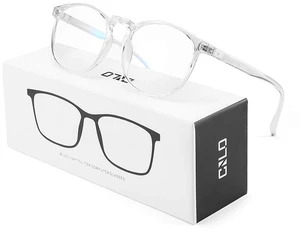 Blue Light Blocking Computer Glasses(Crystal) | Anti Eyestrain, Lightweight Frame, Men/Women Blue Light Blocking Computer Glasses(Crystal) | Anti Eyestrain, Lightweight Frame, Men/Women