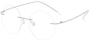 Round Reading Glasses Metal Rimless Titanium Frameless Clear Eyeglasses Readers Blue Light Blocking Glasses Round Reading Glasses Metal Rimless Titanium Frameless Clear Eyeglasses Readers Blue Light Blocking Glasses
