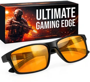 Gaming Glasses Blue Light Blocking Computer Screen Glasses | Anti Fatigue & Eyestrain | ONE Amber Gaming Glasses Blue Light Blocking Computer Screen Glasses | Anti Fatigue & Eyestrain | ONE Amber