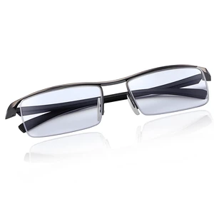 Photochromic Blue Light Blocking Glasses - Semi-Rimless Computer Glasses for Men & Women - Transition Lenses Clear to Tinted Photochromic Blue Light Blocking Glasses - Semi-Rimless Computer Glasses for Men & Women - Transition Lenses Clear to Tinted