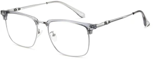Square Blue Light Blocking Glasses, Semi Rim TR90 Metal Frame 8252 | Browline frame blocks 99% blue light and glare, lightweight build for daily computer work and style Square Blue Light Blocking Glasses, Semi Rim TR90 Metal Frame 8252 | Browline frame blocks 99% blue light and glare, lightweight build for daily computer work and style
