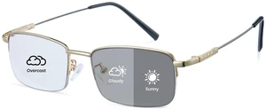 Photochromic Titanium Alloy Reading Glasses Men Progressive Blue Light Block Bifocal Rectangle Frame 2043i Photochromic Titanium Alloy Reading Glasses Men Progressive Blue Light Block Bifocal Rectangle Frame 2043i