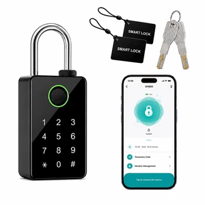 Heavy Duty Fingerprint Padlock with Key Backup, Waterproof Outdoor Smart Combination Gate Lock with IC Card, 5 Ways Unlock Smart Padlock, Thin Lock Beam(7mm) Heavy Duty Fingerprint Padlock with Key Backup, Waterproof Outdoor Smart Combination Gate Lock with IC Card, 5 Ways Unlock Smart Padlock, Thin Lock Beam(7mm)