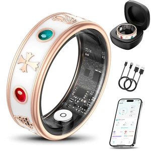 Smart Ring for Women, Fitness & Activity Tracker with Blood Pressure/Heart Rate Monitor, Sleep Tracker,Step Counter, IP68 Waterproof Ring for iOS&Android, Fast Charge,No Subscription (Rose Gold,Size9) Smart Ring for Women, Fitness & Activity Tracker with Blood Pressure/Heart Rate Monitor, Sleep Tracker,Step Counter, IP68 Waterproof Ring for iOS&Android, Fast Charge,No Subscription (Rose Gold,Size9)