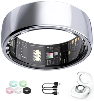 AI Smart Ring for Women Men, Health Ring with AI Health Analysis | Fitness Tracker Ring with HRV,Heart Rate,SpO2,Sleep Monitor & Stress, IP68 Waterproof Activity Tracke, No APP Fee (Silver,6#) AI Smart Ring for Women Men, Health Ring with AI Health Analysis | Fitness Tracker Ring with HRV,Heart Rate,SpO2,Sleep Monitor & Stress, IP68 Waterproof Activity Tracke, No APP Fee (Silver,6#)
