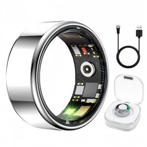 Smart Ring Health & Fitness Tracker for Men & Women (Silver, 8) | Heart Rate, Stress, Sleep & Activity Tracking, IP68 Water Resistance, iOS & Android, Family Care, No Subscription Fee Smart Ring Health & Fitness Tracker for Men & Women (Silver, 8) | Heart Rate, Stress, Sleep & Activity Tracking, IP68 Water Resistance, iOS & Android, Family Care, No Subscription Fee