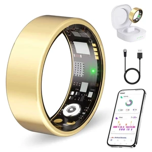 Smart Ring No Subscription, Smart Ring for Women (Gold, 9#) | Smart Ring Health Tracker, Sleep Ring, Blood Oxygen, Heart Rate, Step Tracker,IP68 Waterproof, Fitness Ring for iOS & Android Smart Ring No Subscription, Smart Ring for Women (Gold, 9#) | Smart Ring Health Tracker, Sleep Ring, Blood Oxygen, Heart Rate, Step Tracker,IP68 Waterproof, Fitness Ring for iOS & Android