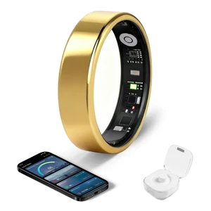 Smart Ring - Free Heart Rate SpO2 Sleep Tracker | No Subscription | IP68 Waterproof Fitness Tracker | 24/7 Activity Monitor | Step Counter & Stress Tracking | Sleep & Workout (Gold, 10) Smart Ring - Free Heart Rate SpO2 Sleep Tracker | No Subscription | IP68 Waterproof Fitness Tracker | 24/7 Activity Monitor | Step Counter & Stress Tracking | Sleep & Workout (Gold, 10)