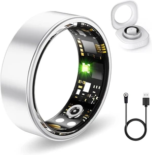 Smart Rings for Women Men, Fitness Ring with Heart Rate, Blood Oxygen, HRV, Stress, Sleep Tracker, Step Tracker, No Subscription Fee, lP68 Waterproof Smart Ring for iPhone & Android (Silver 7#) Smart Rings for Women Men, Fitness Ring with Heart Rate, Blood Oxygen, HRV, Stress, Sleep Tracker, Step Tracker, No Subscription Fee, lP68 Waterproof Smart Ring for iPhone & Android (Silver 7#)
