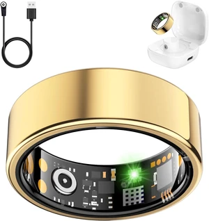 Smart Ring for Women Men, Fitness Ring with Heart Rate, Blood Oxygen,Stress, Sleep Tracker, Step Tracker, Fit Ring No Subscription Fee, IP68 Waterproof Smart Ring for iPhone & Android (Gold, 9#) Smart Ring for Women Men, Fitness Ring with Heart Rate, Blood Oxygen,Stress, Sleep Tracker, Step Tracker, Fit Ring No Subscription Fee, IP68 Waterproof Smart Ring for iPhone & Android (Gold, 9#)