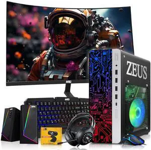 TechMagnet Zeus Pro 9 Gaming Desktop PC, Intel i5, GT 1030, 16GB RAM, 1TB SSD, 24 Inch Curved Monitor, RGB Keyboard & Mouse, Speaker, Headphone, Webcam, Win 11 TechMagnet Zeus Pro 9 Gaming Desktop PC, Intel i5, GT 1030, 16GB RAM, 1TB SSD, 24 Inch Curved Monitor, RGB Keyboard & Mouse, Speaker, Headphone, Webcam, Win 11