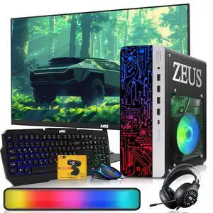 TechMagnet Zeus Pro 8 Gaming Desktop PC, Intel i7, GT 1030, 8GB RAM, 258GB SSD+1TB HDD, 22 Inch Monitor, RGB Keyboard & Mouse, Soundbar, Headphone, USB WiFi BT, Webcam, Win 11 TechMagnet Zeus Pro 8 Gaming Desktop PC, Intel i7, GT 1030, 8GB RAM, 258GB SSD+1TB HDD, 22 Inch Monitor, RGB Keyboard & Mouse, Soundbar, Headphone, USB WiFi BT, Webcam, Win 11