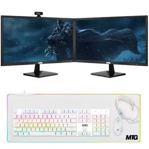 TechMagnet Cheetah 6 All-in-One PC, i5-6, 8GB RAM, 120GB SSD, Win 11, Dual 27 Inch Curved Monitor, MTG 4 in 1 Kit, Webcam, USB WiFi BT, Desktop Computers for Home, Office & Study TechMagnet Cheetah 6 All-in-One PC, i5-6, 8GB RAM, 120GB SSD, Win 11, Dual 27 Inch Curved Monitor, MTG 4 in 1 Kit, Webcam, USB WiFi BT, Desktop Computers for Home, Office & Study