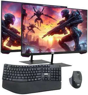 TechMagnet Cheetah 6 All-in-One PC, i5-6, 8GB RAM, 120GB SSD, Win 11, Dual 24 Inch Monitor, Wireless Ergonomic KBM, USB WiFi BT, Desktop Computers for Home, Office & Study TechMagnet Cheetah 6 All-in-One PC, i5-6, 8GB RAM, 120GB SSD, Win 11, Dual 24 Inch Monitor, Wireless Ergonomic KBM, USB WiFi BT, Desktop Computers for Home, Office & Study