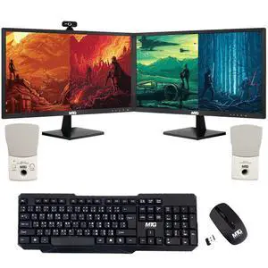 TechMagnet Cheetah 6 All-in-One PC, i5-6, 8GB RAM, 120GB SSD, Win 11, Desktop Computer - Dual 27 Inch Monitor, Wireless KBM, Mini Speaker, Webcam, USB WiFi BT, Home, Office & Study TechMagnet Cheetah 6 All-in-One PC, i5-6, 8GB RAM, 120GB SSD, Win 11, Desktop Computer - Dual 27 Inch Monitor, Wireless KBM, Mini Speaker, Webcam, USB WiFi BT, Home, Office & Study