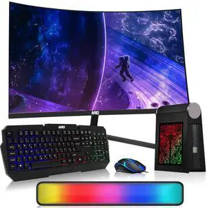 TechMagnet CyberCube Mini PC, i7, 16GB RAM, 256GB SSD, Win 11, 24 Inch Curved Monitor, RGB Keyboard & Mouse, Soundbar, WiFi BT, Desktop Computers for Home, Office & Study TechMagnet CyberCube Mini PC, i7, 16GB RAM, 256GB SSD, Win 11, 24 Inch Curved Monitor, RGB Keyboard & Mouse, Soundbar, WiFi BT, Desktop Computers for Home, Office & Study