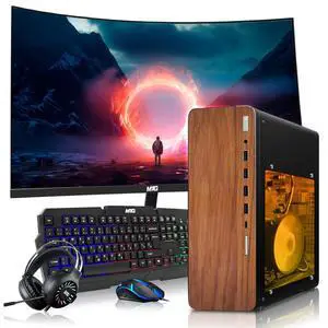 HP Full Dark Gaming PC Desktop Computer AMD Ryzen 3 PRO, RX 550 Graphics, 8GB RAM, 256GB SSD, 24 Inch Curved Monitor, RGB KBM, Headphone, WiFi BT, Win 11 HP Full Dark Gaming PC Desktop Computer AMD Ryzen 3 PRO, RX 550 Graphics, 8GB RAM, 256GB SSD, 24 Inch Curved Monitor, RGB KBM, Headphone, WiFi BT, Win 11