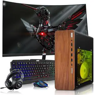 HP Full Dark Gaming PC Desktop Computer AMD Ryzen 3 PRO, GT 1030 Graphics, 8GB RAM, 256GB SSD, 27 Inch Curved Monitor, RGB KBM, Headphone, WiFi BT, Win 11 HP Full Dark Gaming PC Desktop Computer AMD Ryzen 3 PRO, GT 1030 Graphics, 8GB RAM, 256GB SSD, 27 Inch Curved Monitor, RGB KBM, Headphone, WiFi BT, Win 11