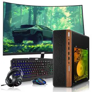 TechMagnet HP Half Dark Gaming PC Desktop Computer, AMD Ryzen 3 PRO, RX 550 Graphics, 8GB RAM, 256GB SSD, 32 Inch Curved Monitor, RGB KBM, Headphone, WiFi BT, Win 11 TechMagnet HP Half Dark Gaming PC Desktop Computer, AMD Ryzen 3 PRO, RX 550 Graphics, 8GB RAM, 256GB SSD, 32 Inch Curved Monitor, RGB KBM, Headphone, WiFi BT, Win 11